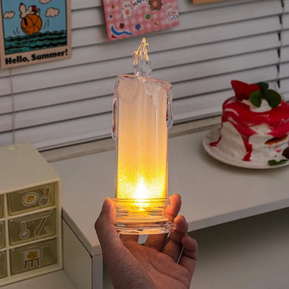 LED Glowing Crystal Candle