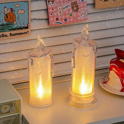 LED Glowing Crystal Candle